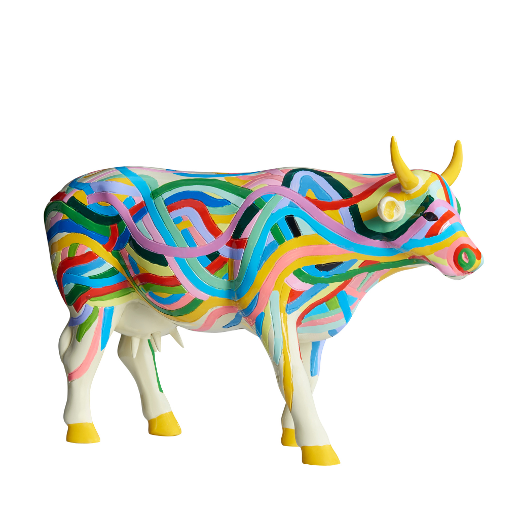 その他 cow parade NO.9142 Beehive Bovine 2002 Cow Parade Beehive Bovine Cow No. 9142 w/ Box - AS IS