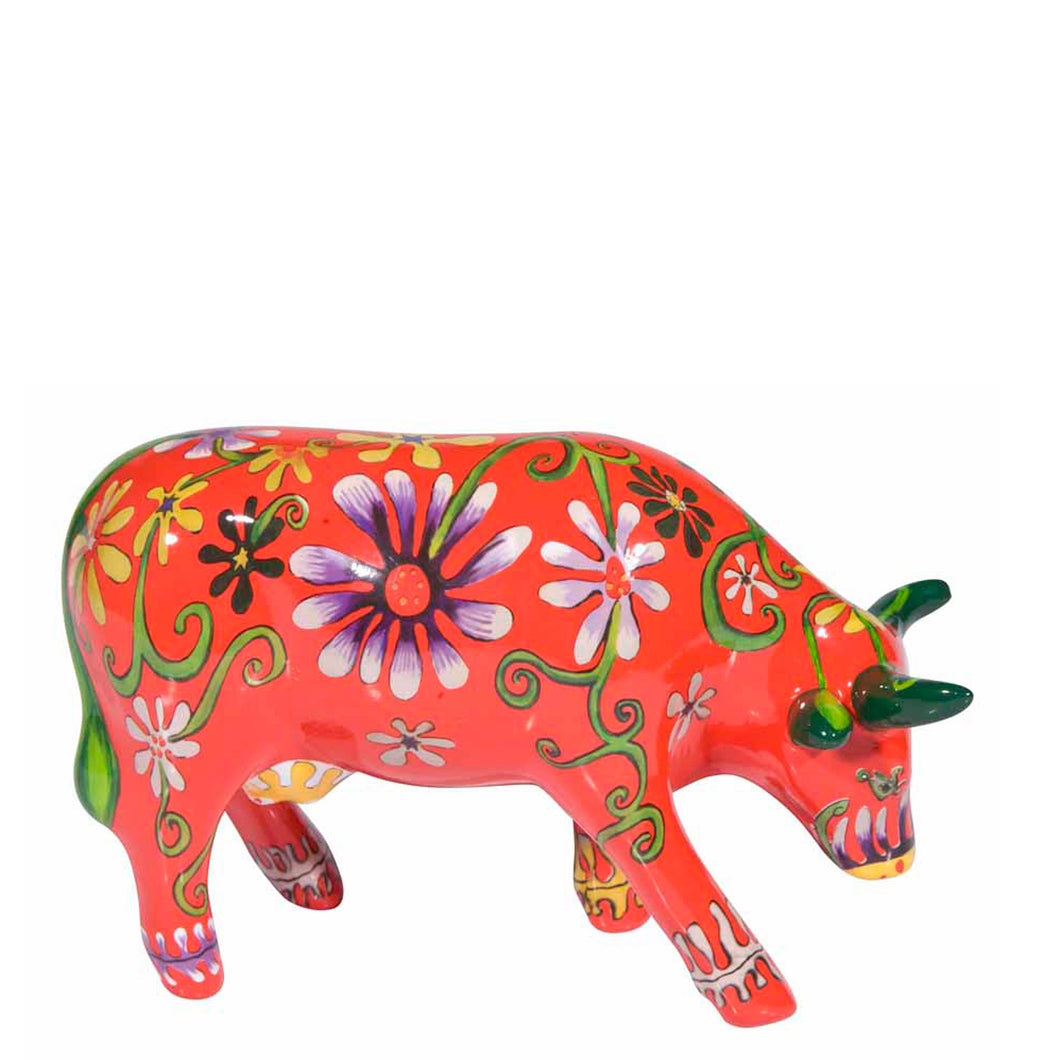 Flower Lover Cow (Medium Ceramic)